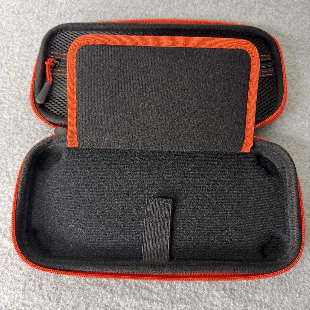 Nintendo Switch Black Case Red Zipper Pockets Game Case Only